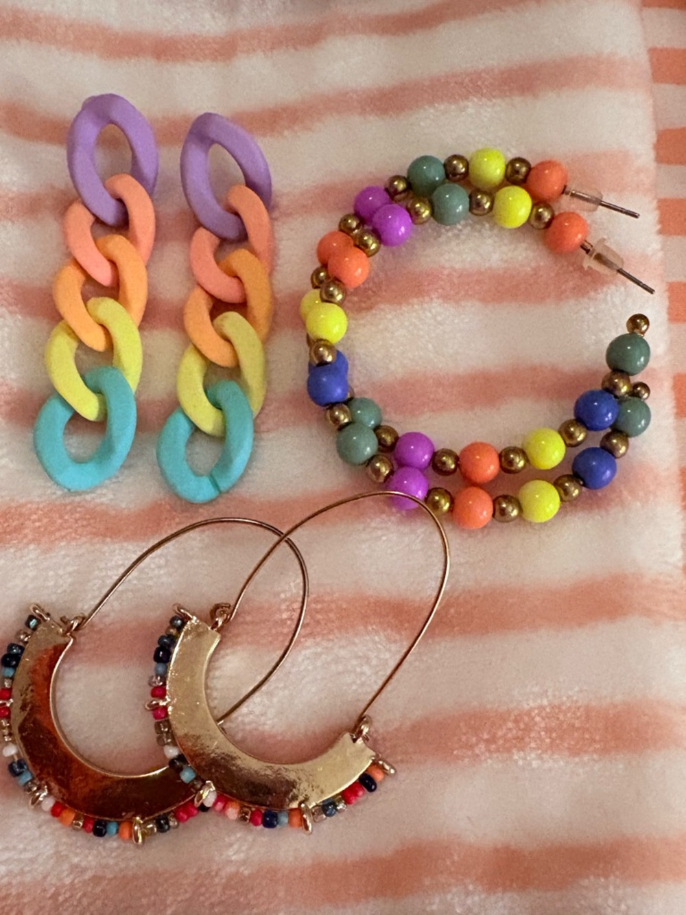 Rainbow earring bundle.